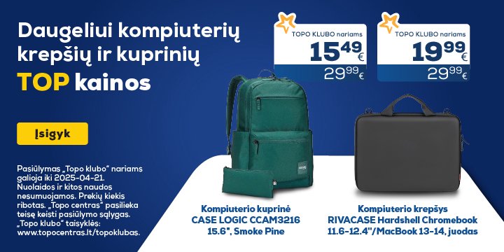 Atrinktiems kompiuterių dėklams ir krepšiams TOP kainos!