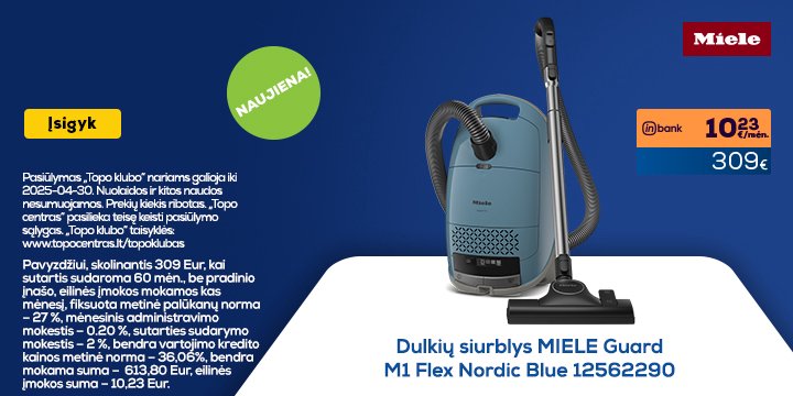 NAUJIENA! Miele siurbliai
