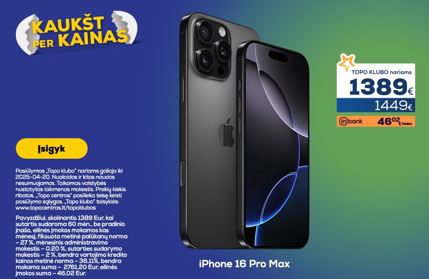 Atrinktiems Apple telefonams TOP kainos!