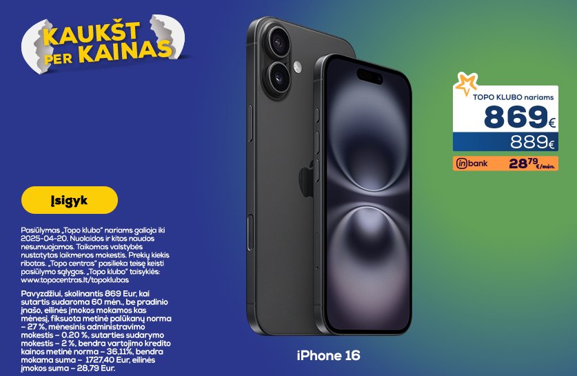 Atrinktiems Apple telefonams TOP kainos!