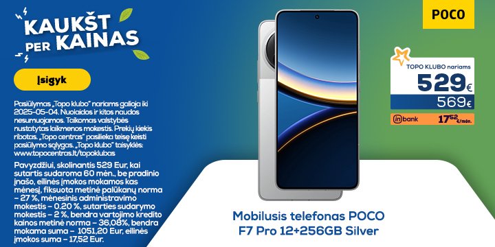 POCO naujienos jau Topo Centre!