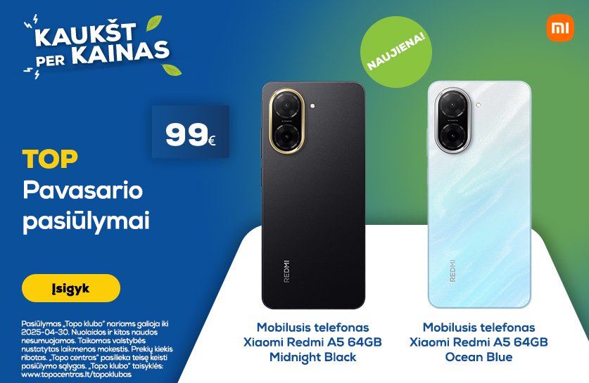 Naujiena! Xiaomi Redmi A5