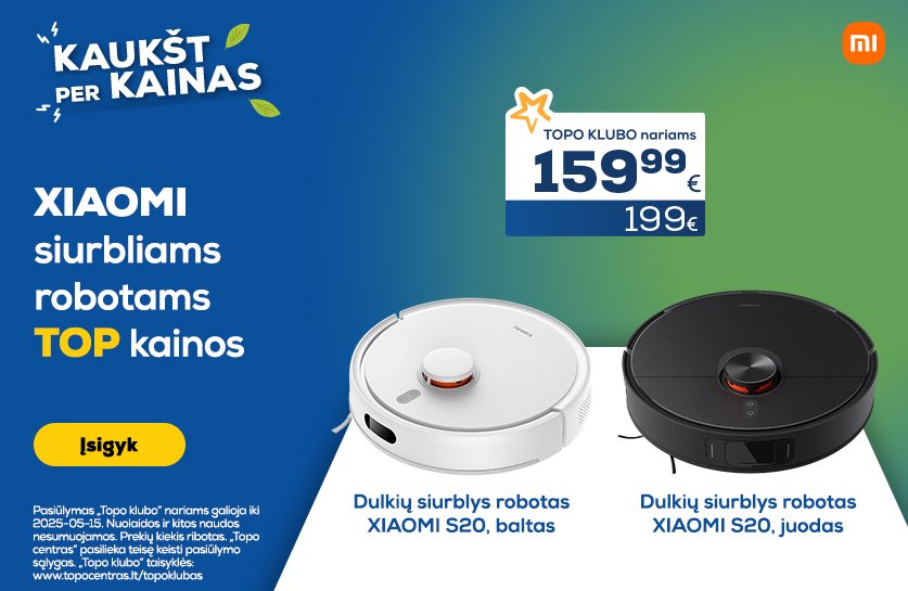 Xiaomi siurbliams robotams TOP kainos