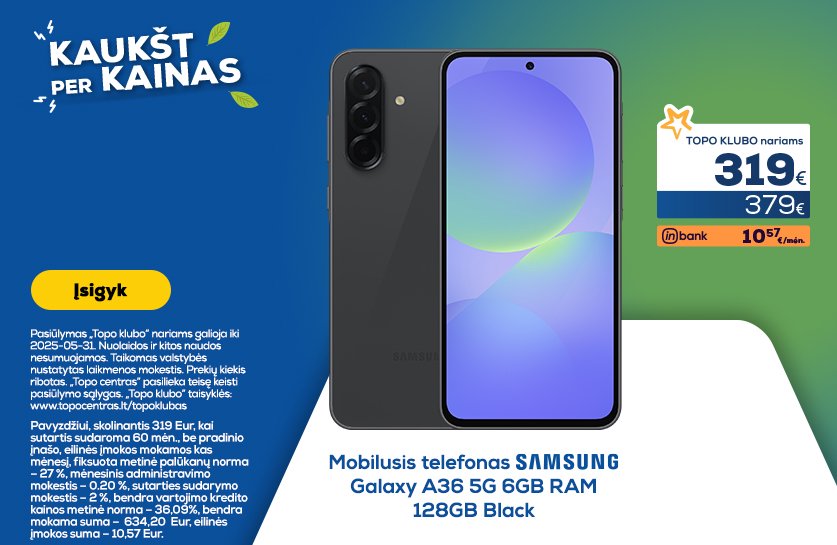Mobilusis telefonas Samsung Galaxy A36