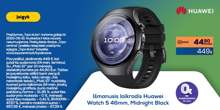 Naujiena! Huawei Watch 5