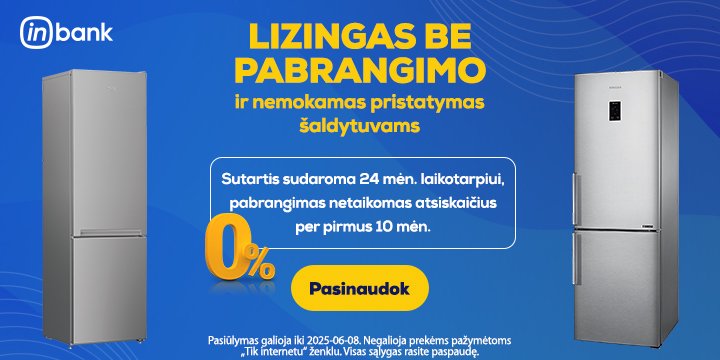 NEMOKAMAS Moki10 lizingas šaldytuvams ir NEMOKAMAS pristatymas