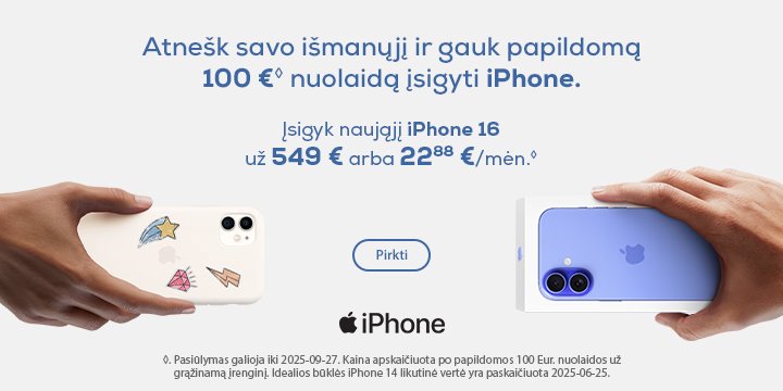 Grąžink nebenaudojamą telefoną ir gauk premiją naujam iPhone!
