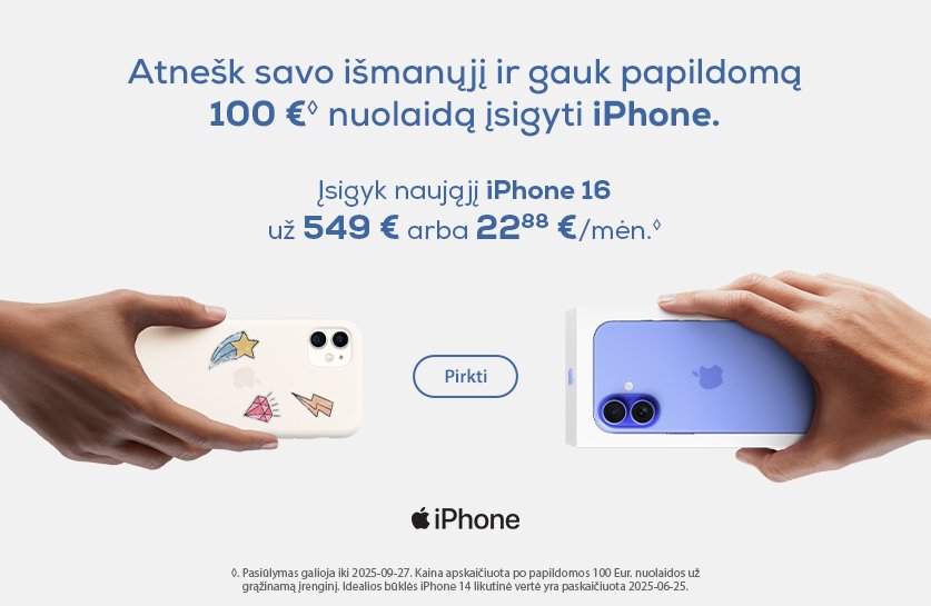 Grąžink nebenaudojamą telefoną ir gauk premiją naujam iPhone!