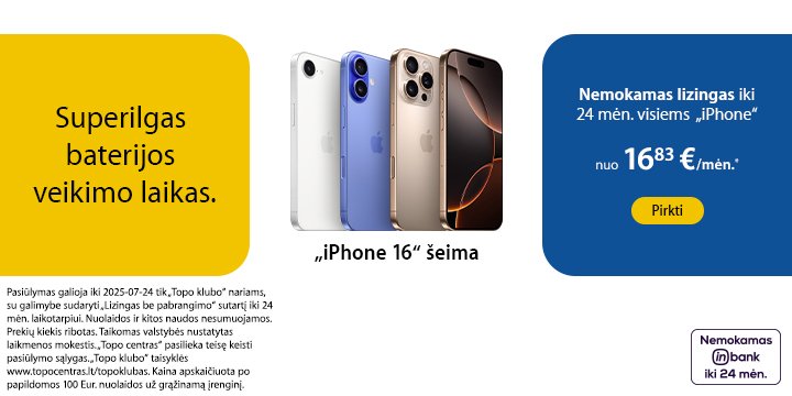 Visiems Apple iPhone nemokamas lizingas iki 24 mėn. | iPhone
