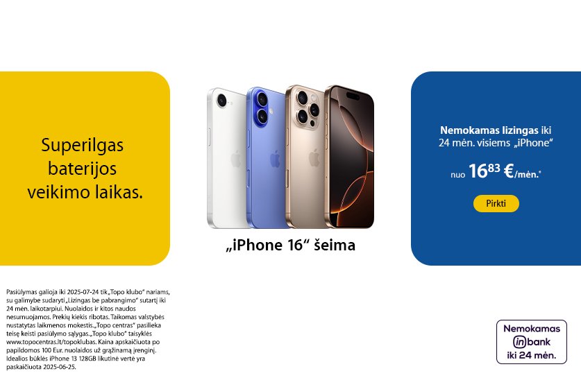 Visiems Apple iPhone nemokamas lizingas iki 24 mėn. | iPhone