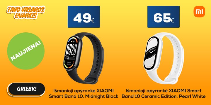 Naujiena! Xiaomi Smart Band 10