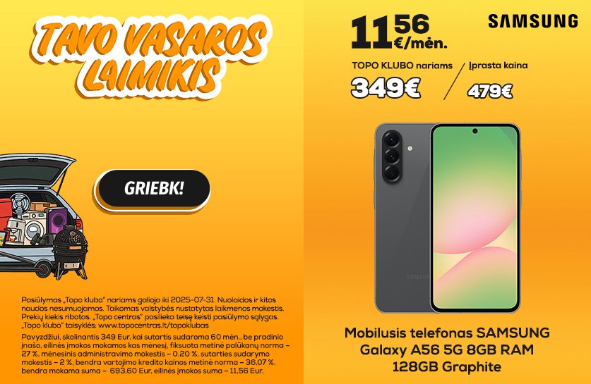 Mobilusis telefonas Samsung Galaxy A56