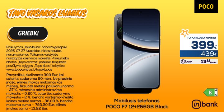 POCO naujienos jau Topo Centre!