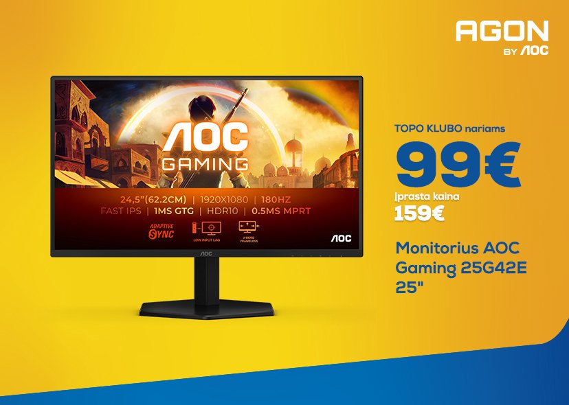 Monitorius AOC Gaming 25G42E 25"