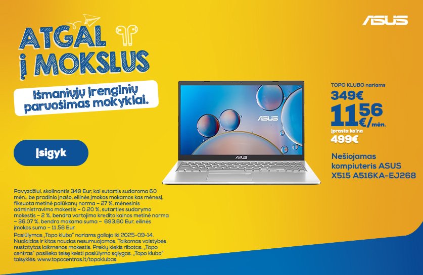 ASUS A516KA-EJ268 knyginis kompiuteris „Intel® Celeron® N“ N4500 39