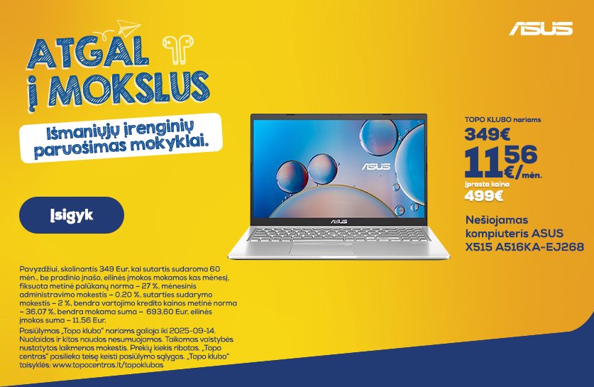 ASUS A516KA-EJ268 knyginis kompiuteris „Intel® Celeron® N“ N4500 39