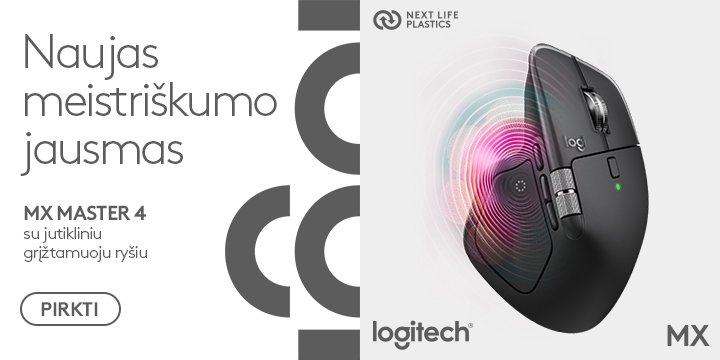 Naujiena! Pelės LOGITECH MX Master 4