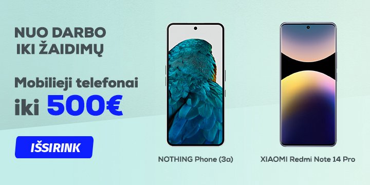 Mobilieji telefonai iki 500 Eur