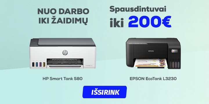 Spausdintuvai iki 200 Eur