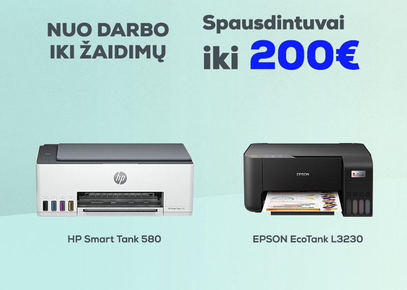 Spausdintuvai iki 200 Eur