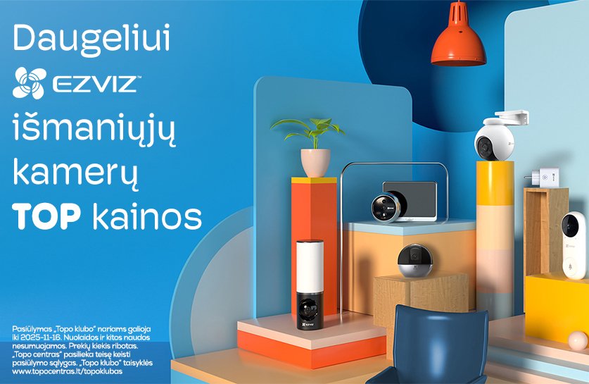 Daugeliui EZVIZ išmaniųjų kamerų TOP kainos