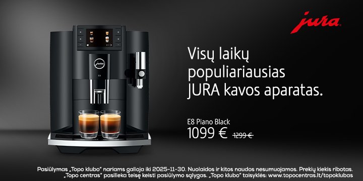 Kavos virimo aparatas JURA E8 Piano Black (EC)