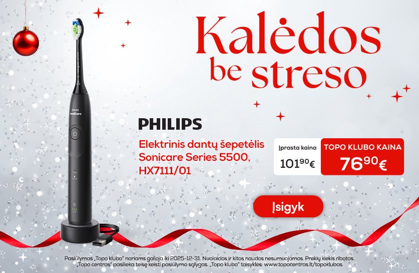PHILIPS Sonicare – išbandyk ir pajusk skirtumą!