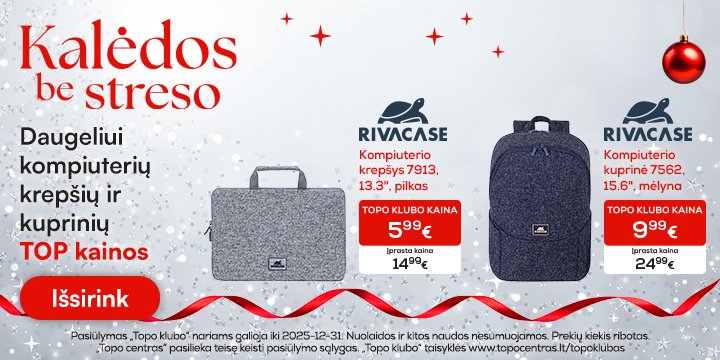 Daugeliui kompiuterių krepšių ir kuprinių TOP kainos