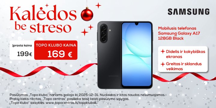 Mobilusis telefonas Samsung Galaxy A17 128GB Black