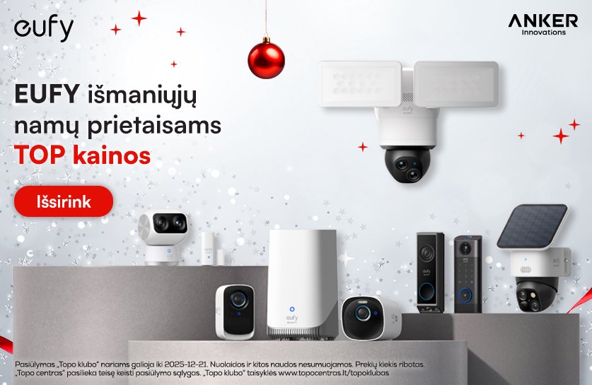 EUFY išmaniųjų namų prietaisams TOP kainos