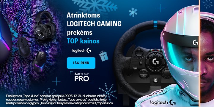 Atrinktoms LOGITECH GAMING prekėms TOP kainos