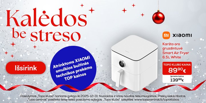 Atrinktoms Xiaomi smulkios buitinės technikos prekėms TOP kainos