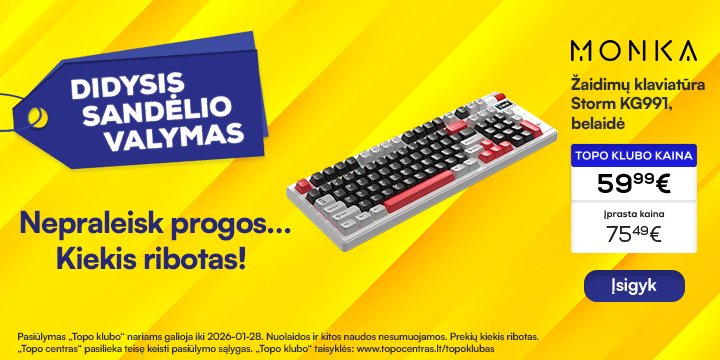 Žaidimų klaviatūra MONKA Storm KG991, belaidė, balta