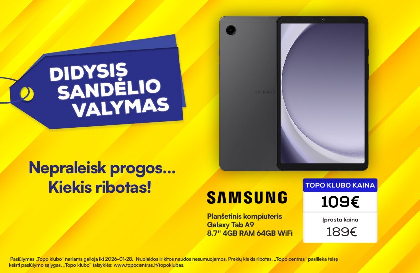 Planšetinis kompiuteris SAMSUNG Galaxy Tab A9 8.7"