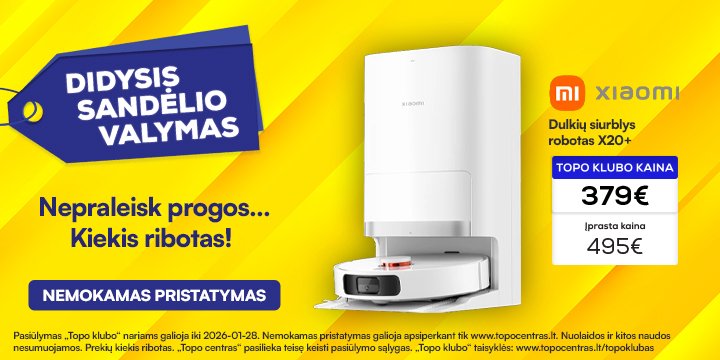 Dulkių siurblys robotas XIAOMI X20+, baltas