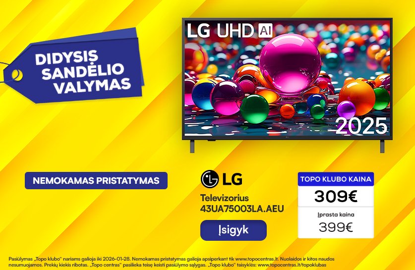 Televizorius LG 43UA75003LA.AEU