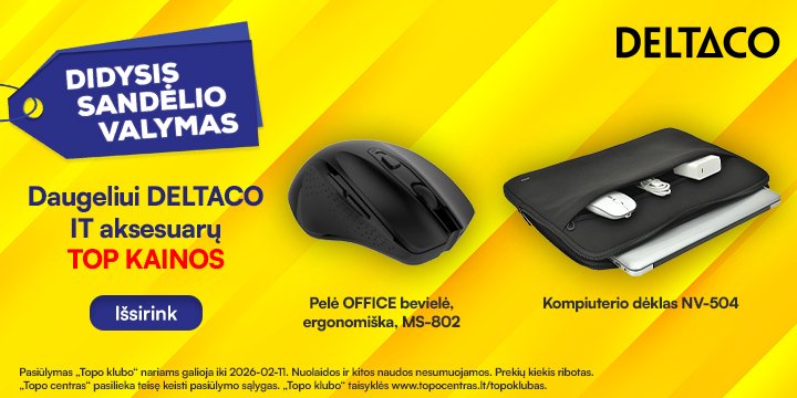 Daugeliui DELTACO IT aksesuarų TOP kainos!
