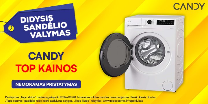 Candy buitinei technikai TOP kainos + nemokamas pristatymas