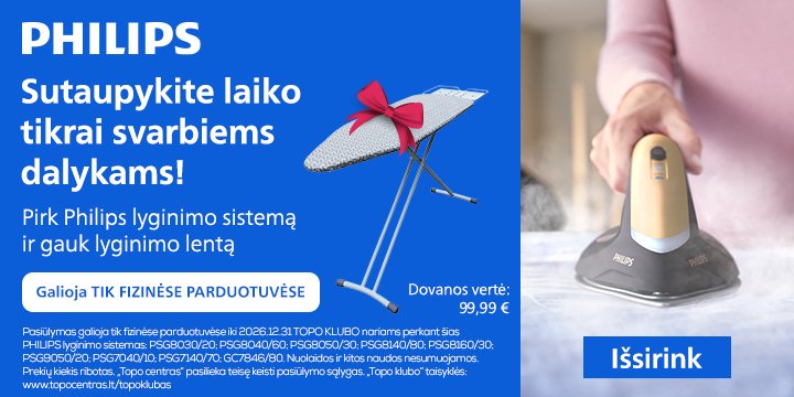 Pirk Philips lyginimo sistemą ir gauk lyginimo lentą DOVANŲ!