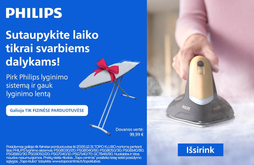 Pirk Philips lyginimo sistemą ir gauk lyginimo lentą DOVANŲ!