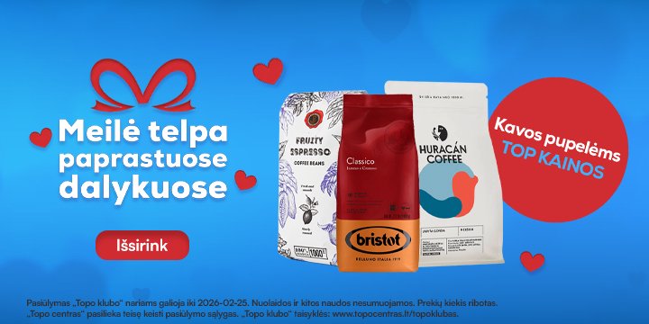 Kavos pupelėms TOP kainos!
