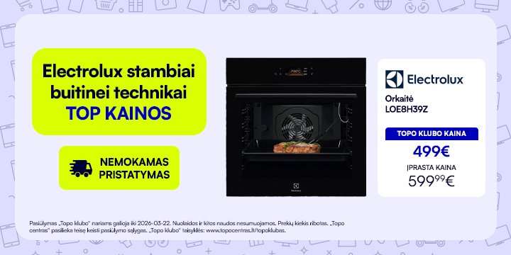 ELECTROLUX Stambiai buitinei technikai TOP kainos + nemokamas pristatymas