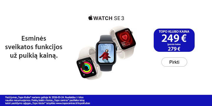 Apple Watch TOP kainomis! SE