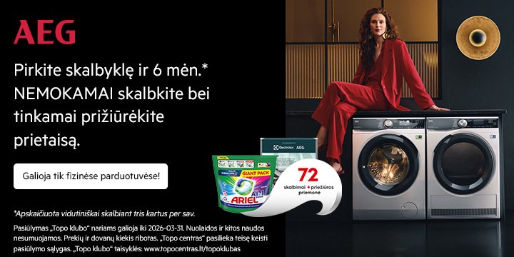 AEG Perkant atrinktą stambią buitinę techniką gaukite dovanų!