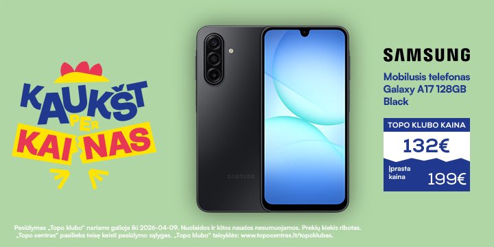 Mobilusis telefonas Samsung Galaxy A17 128GB Black