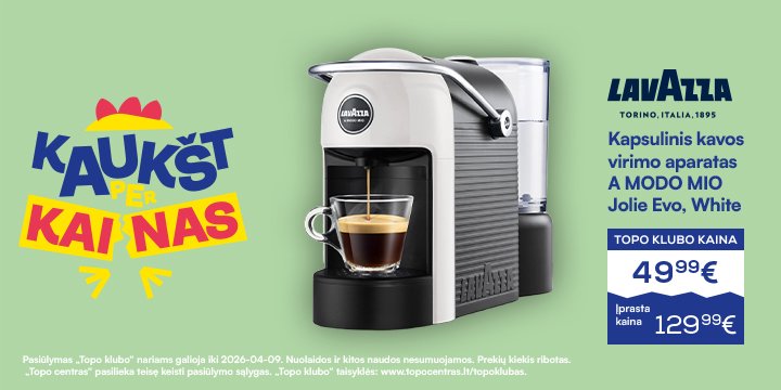 Kapsulinis kavos virimo aparatas LAVAZZA A MODO MIO Jolie Evo, White