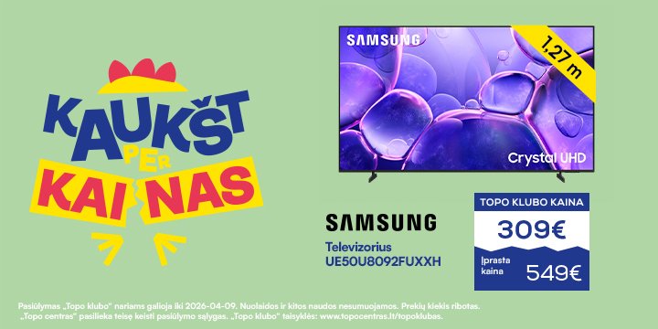 Televizorius Samsung UE50U8092FUXXH