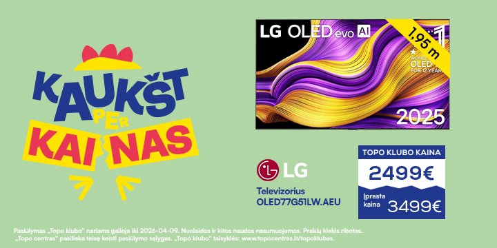 Televizorius LG OLED77G51LW.AEU