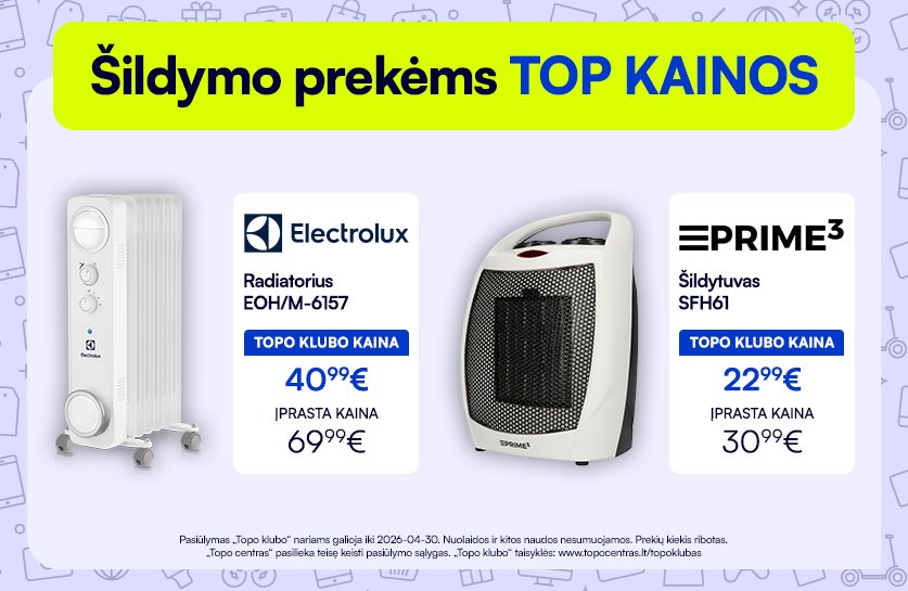 Šildymo prekėms TOP kainos