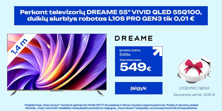 Televizorius DREAME 55" VIVID QLED 55Q100